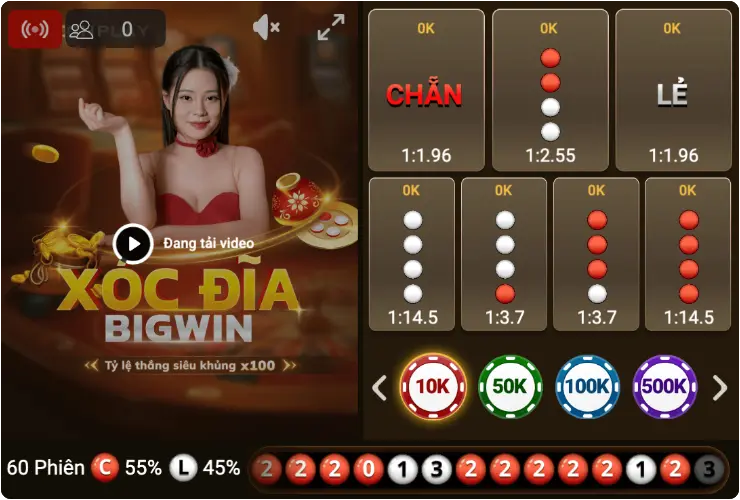 game live xóc đĩa